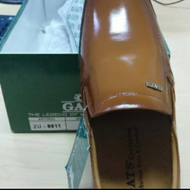 Gats pantofel pria brown metalic