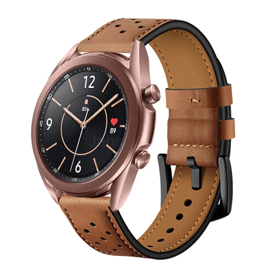 STRAP TALI JAM TANGAN - RUBBER STYLE LEATHER BINTIK KULIT - FOR SAMSUNG GALAXY WATCH 3 41MM 20MM WATCH