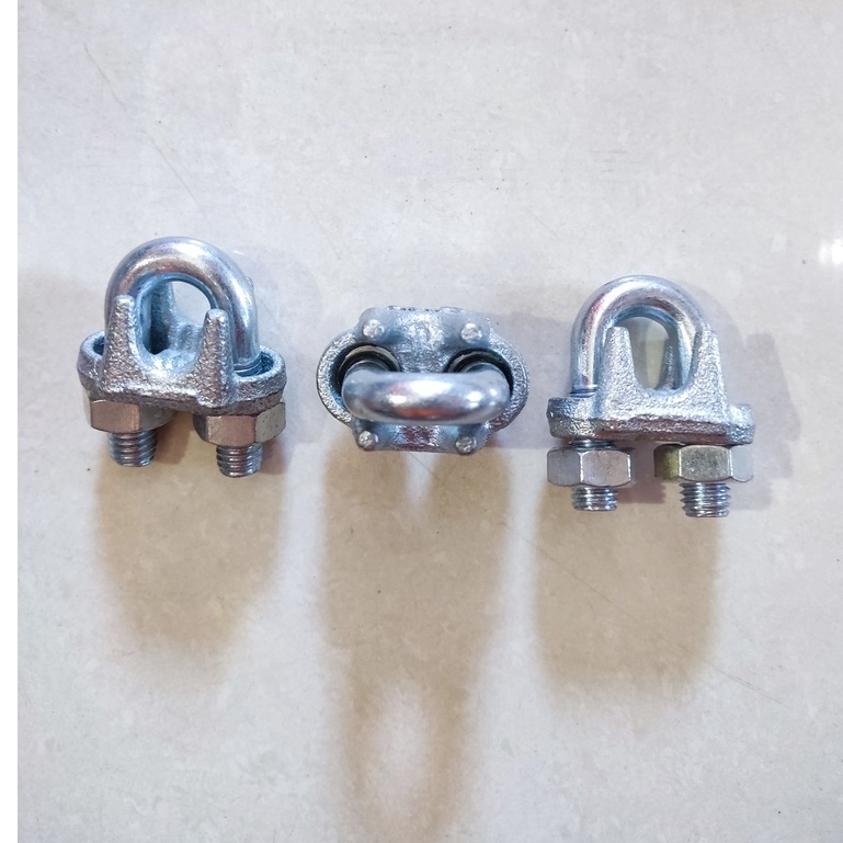 Klem Sling Baja 10 mm / Kuku Macan / Clamp Tali Kabel Baja Seling Berkualitas