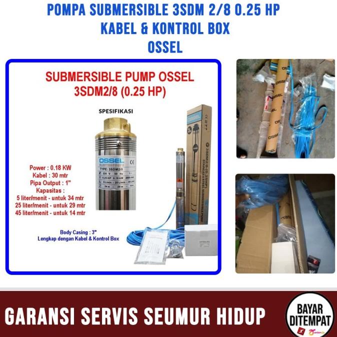 Pompa Satelit/Submersible/Sibel/Air 3 Inch 1/4 PK Pompa Celup3"0,25 HP