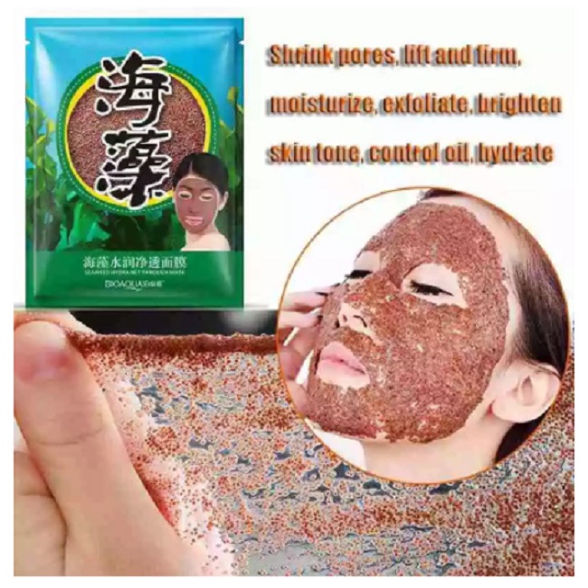 Masker Wajah Bioaqua Seaweed Mask Masker Rumput Laut