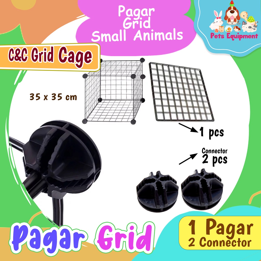 PAGAR GRID 35x35 CM/CONNECTOR GRID CAGE C&C/JUAL SATUAN PAGAR GRID/CONNECTOR GRID 2 PCS