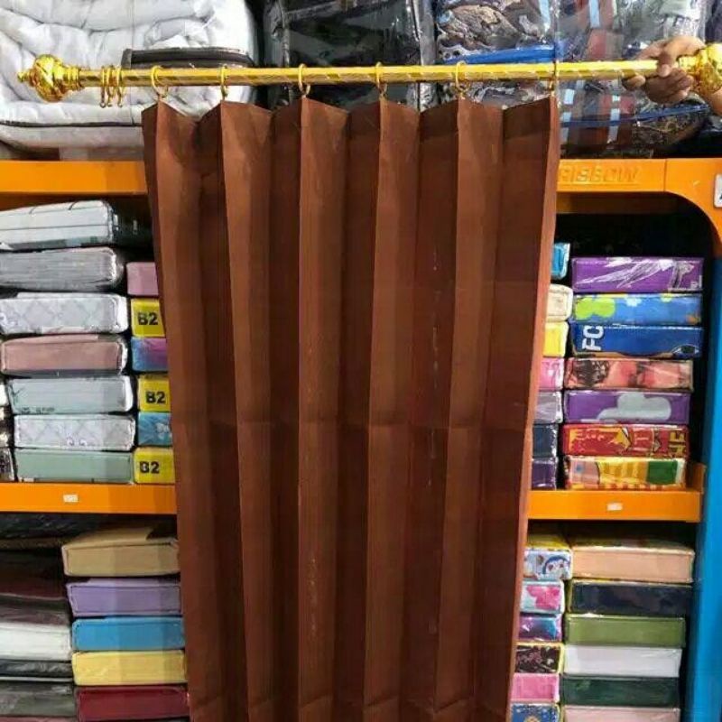 Plisket Tirai Jendela/ Gorden Polos Lebar 150 cm/ gorden wajik Pintu jendela Favorit