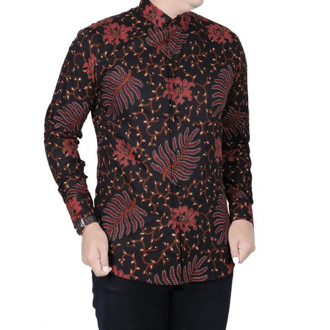 VM Kemeja Batik Panjang Slimfit Batik Pria Modern Slimfit B558
