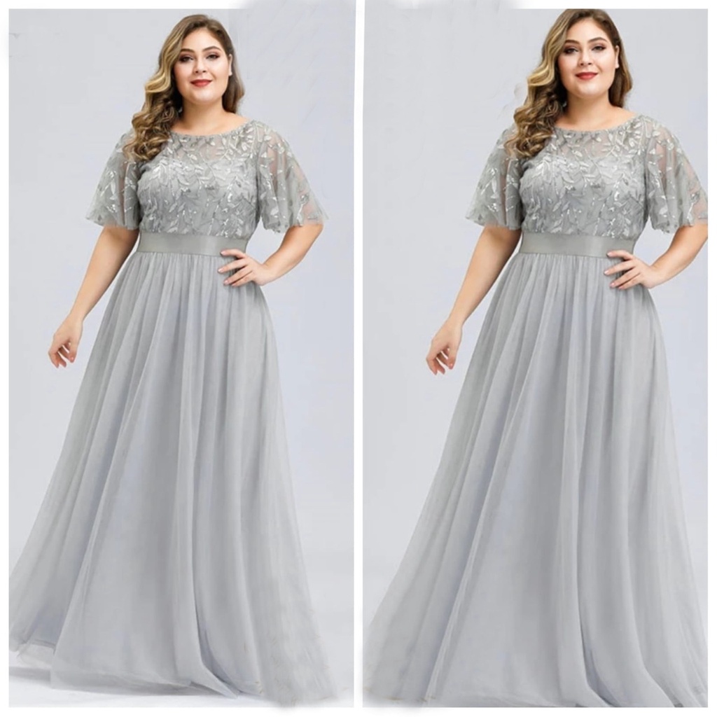 O2 Fashion / Maxi prilly dress / dress  brukat premium