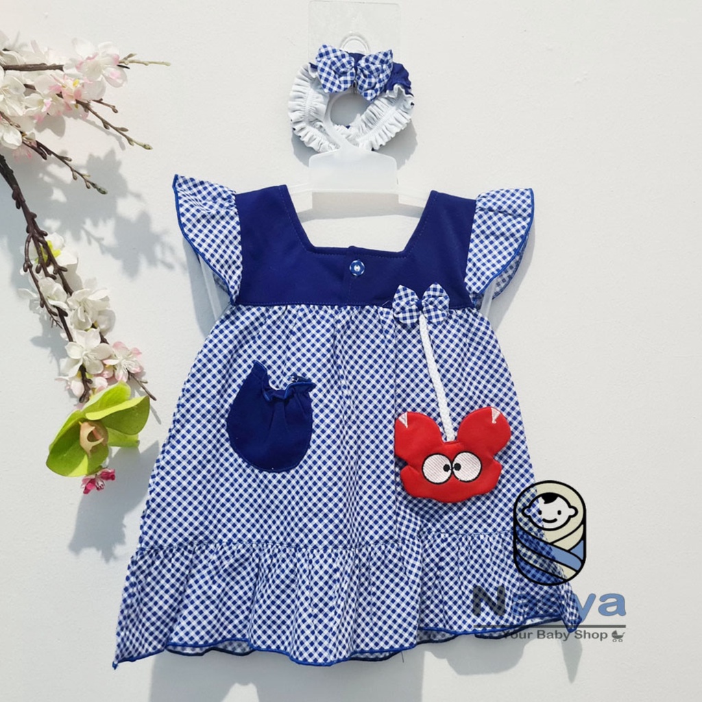 [P-067] Dress Bayi (0-6 bulan) Bayi Perempuan Motif Karakter