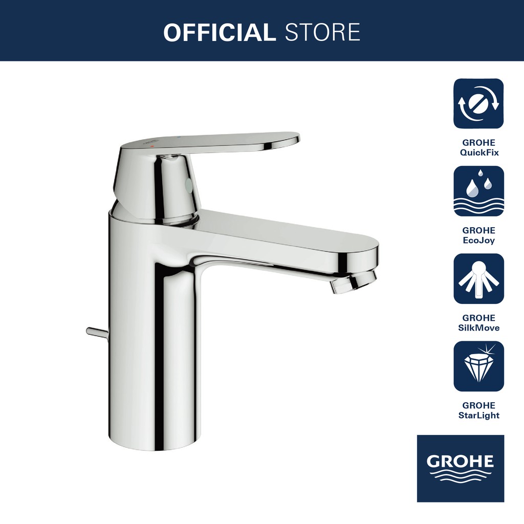 

GROHE Eurocosmo Basin Mixer - Medium Height (23325000)