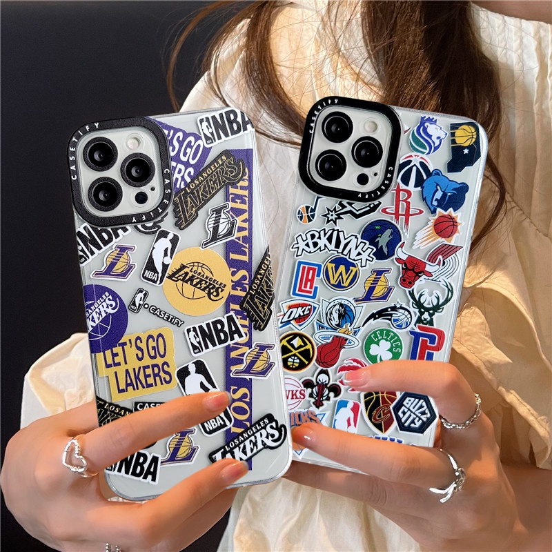 Soft Case Bahan Tpu Motif NBA Lakers Untuk IPhone 6 6s 7 8 Plus 11 13 12 Pro Max XR X XS Max SE 2020