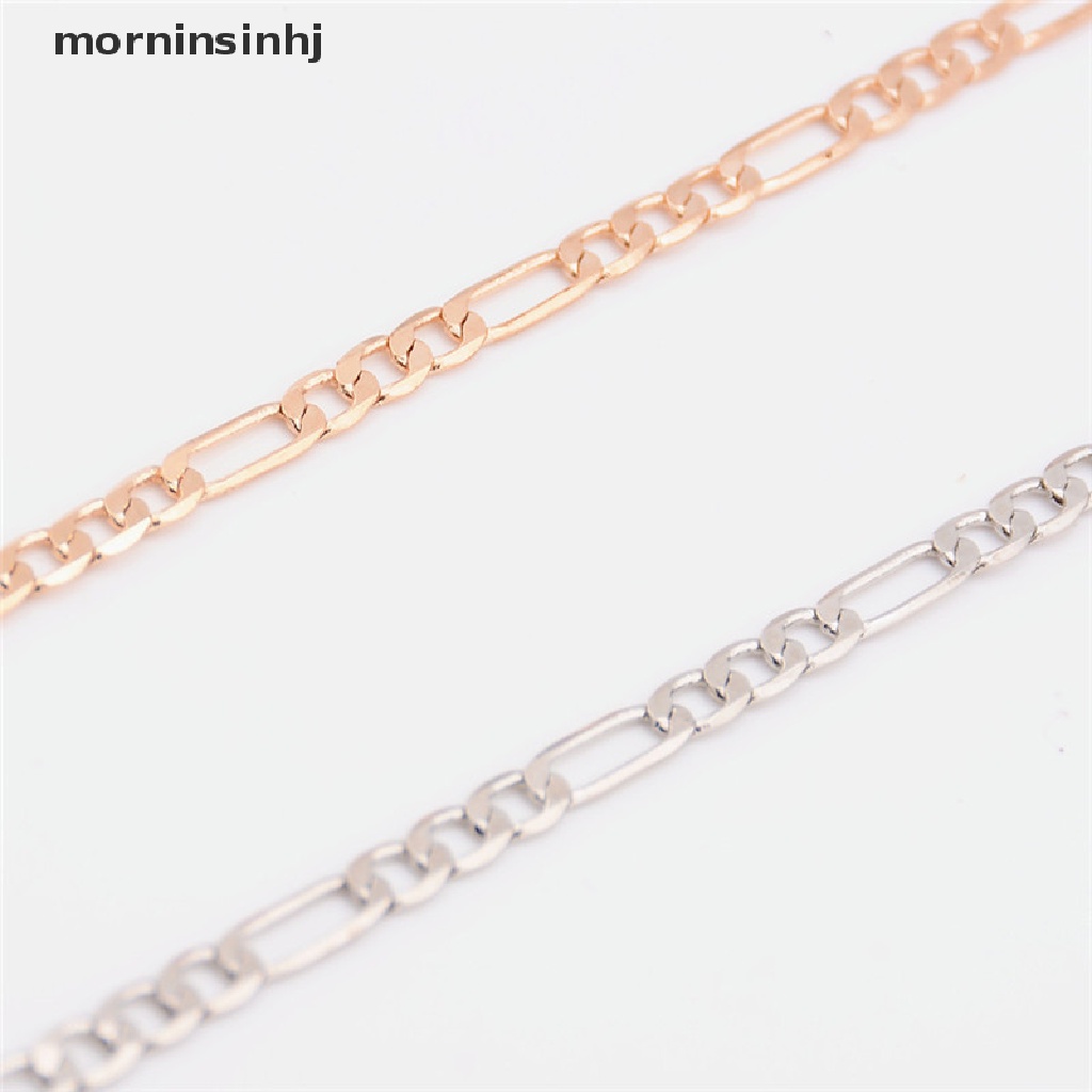 Mornin 1pc Gelang Kaki Rantai Lapis Emas / Silver Untuk Wanita