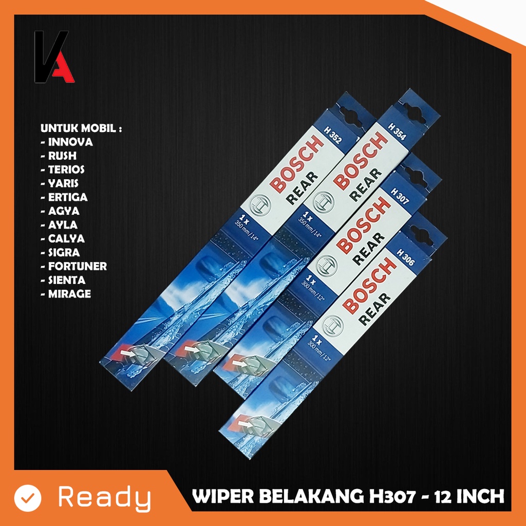 WIPER BELAKANG BOSCH H 307 12&quot; INCH INNOVA / RUSH / TERIOS / YARIS / ERTIGA