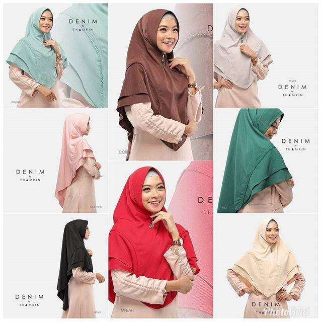 Khimar denim syari by thamrin