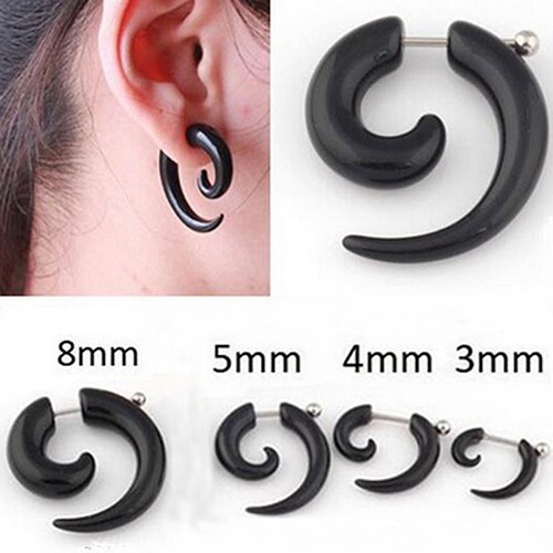 Fashion Perhiasan Anting Tindik Unisex Model Ear Plugs Palsu