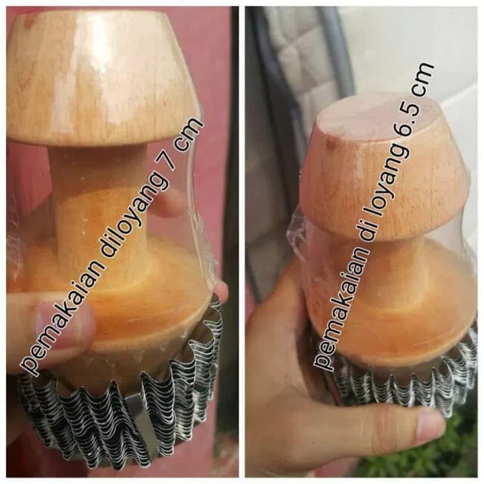 Tekanan Penekan kue pie puncher pusher pia pai kayu cetakan loyang