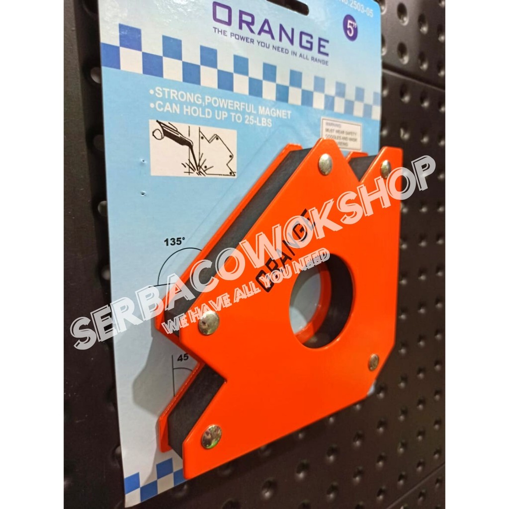 Orange Arrow Magnetic Welding Holder Siku Magnet 75 LBS 5&quot; Inch Termurah Berkualitas