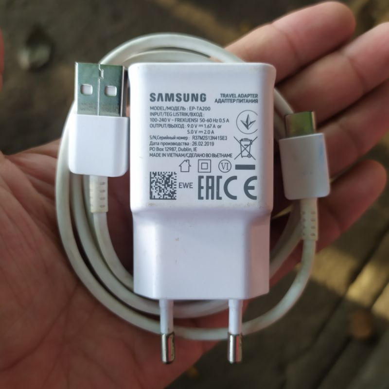 Charger Samsung A50 Type C 15watt Copotan