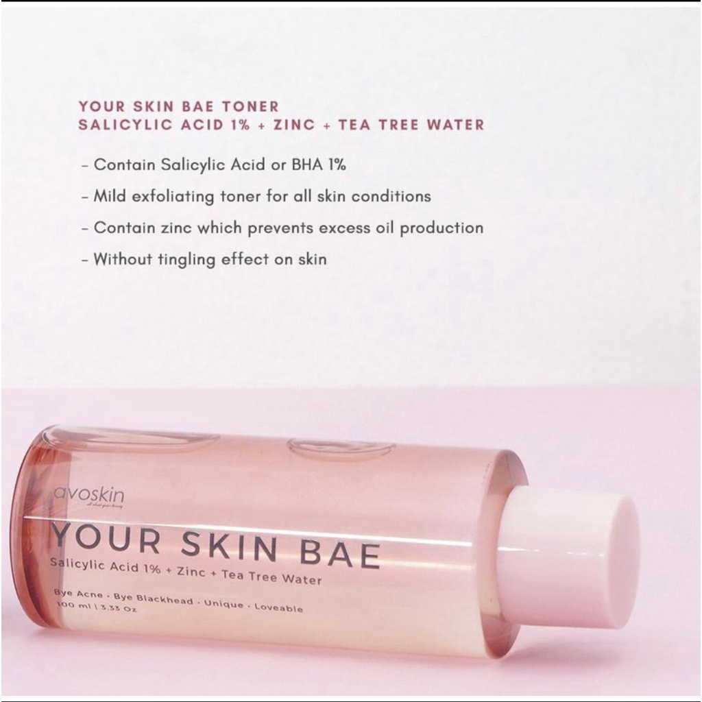 Avoskin Your Skin Bae Toner All Variant 100ml | Vit C / Salicylic /  Niacinamide / Marine Collagen Toner