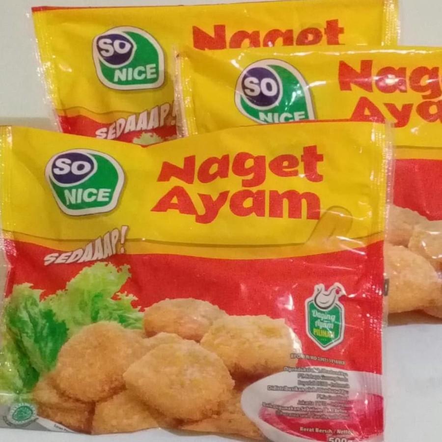 

SO NICE Chicken Nugget 500 gram Naget Ayam SEDAAAP Expired Panjang