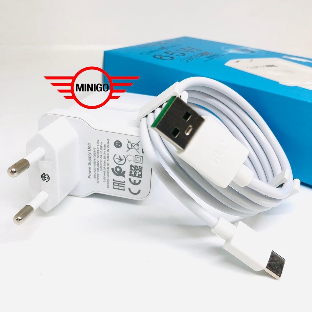 PROMO Charger Casan Cas OPPO A92 A33 A52 A53 A54 A55 Reno 4F 65W Fast Charging Tipe TYPE C dan MICRO-USB