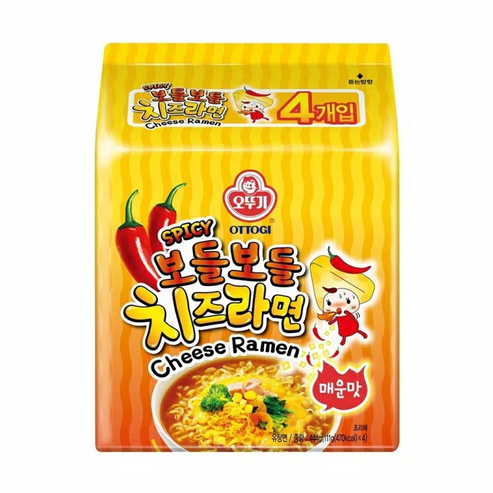 

Ottogi Spicy Chesee Ramen 1 pak isi 4 pcs