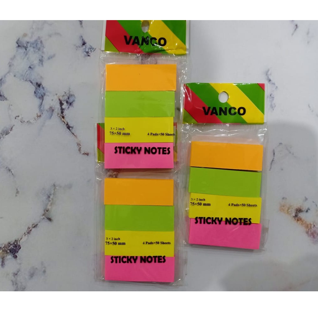 Sticky Notes 75x50 4 Warna - Pembatas Dan Penanda Kertas Index And Mark ...