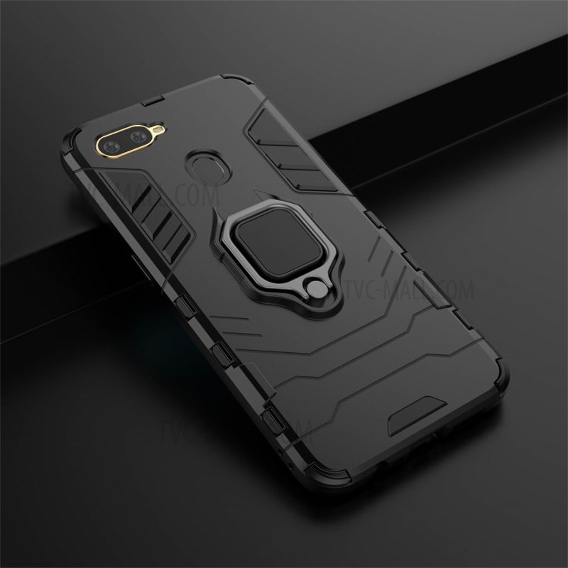 Case Oppo A11K / Realme U1 Hardcase Kickstand Magnetic Ring Ironman Series