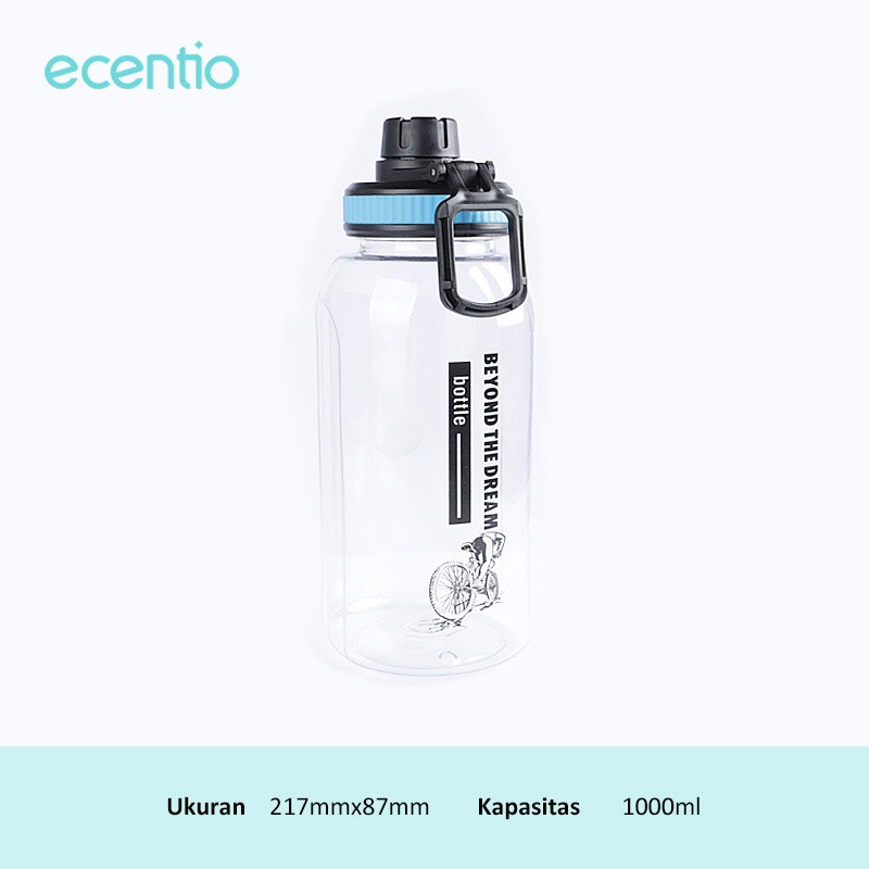 FOODI botol minum 1 liter botol air tempat minum bottle tumbler unik bpa free olahraga-1