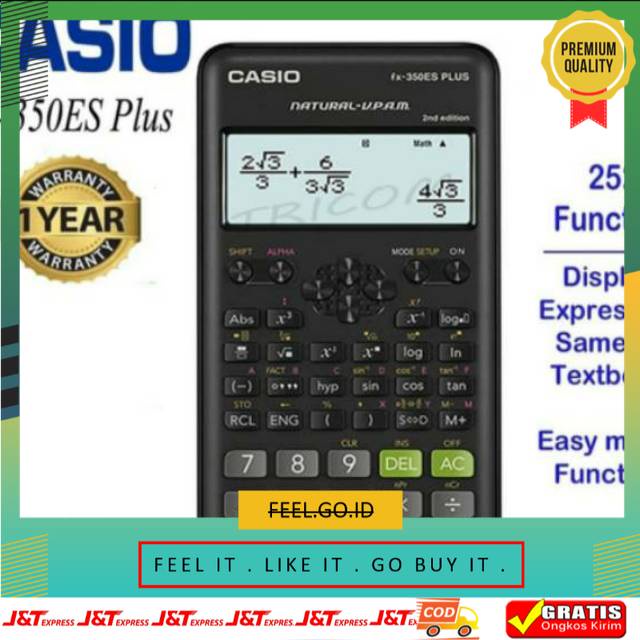 

Terbagus Termurah Kalkulator Scientific Casio Fx 350 Es Plus Original