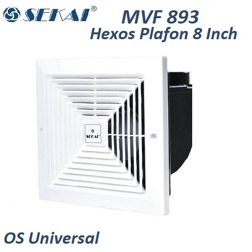 Sekai MVF 893 8&quot; Exhaust Plafon / Hexos / Heksos 8Inch 8 inch MVF893 Fan Kipas Angin Exaust Dak