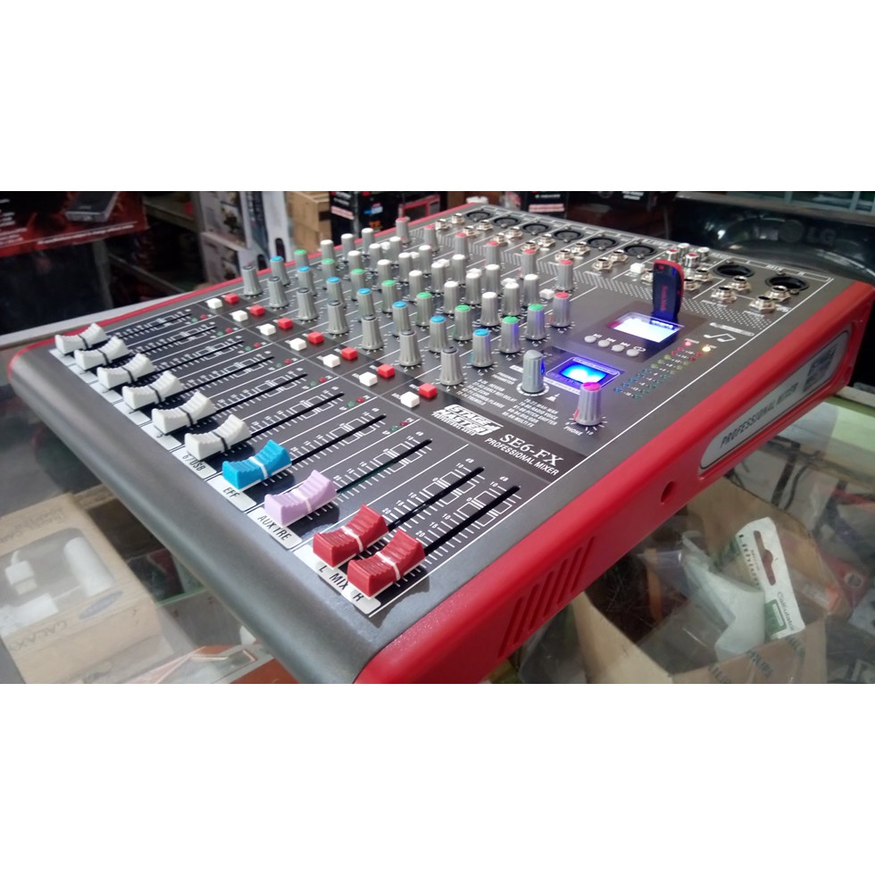 PROFESSIONAL MIXER 6 CHANNEL LIVE USB DIGITAL 99 EFFECTS STAGE MASTER