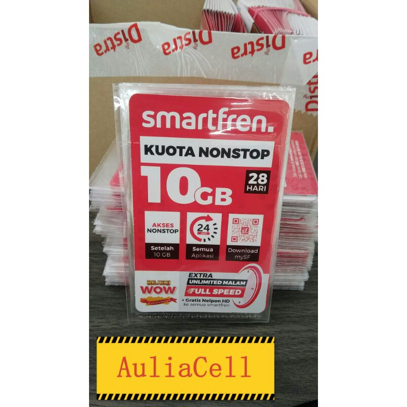 Vocer Smartfren 10 GB Nonstop +Unlimited kuota malam