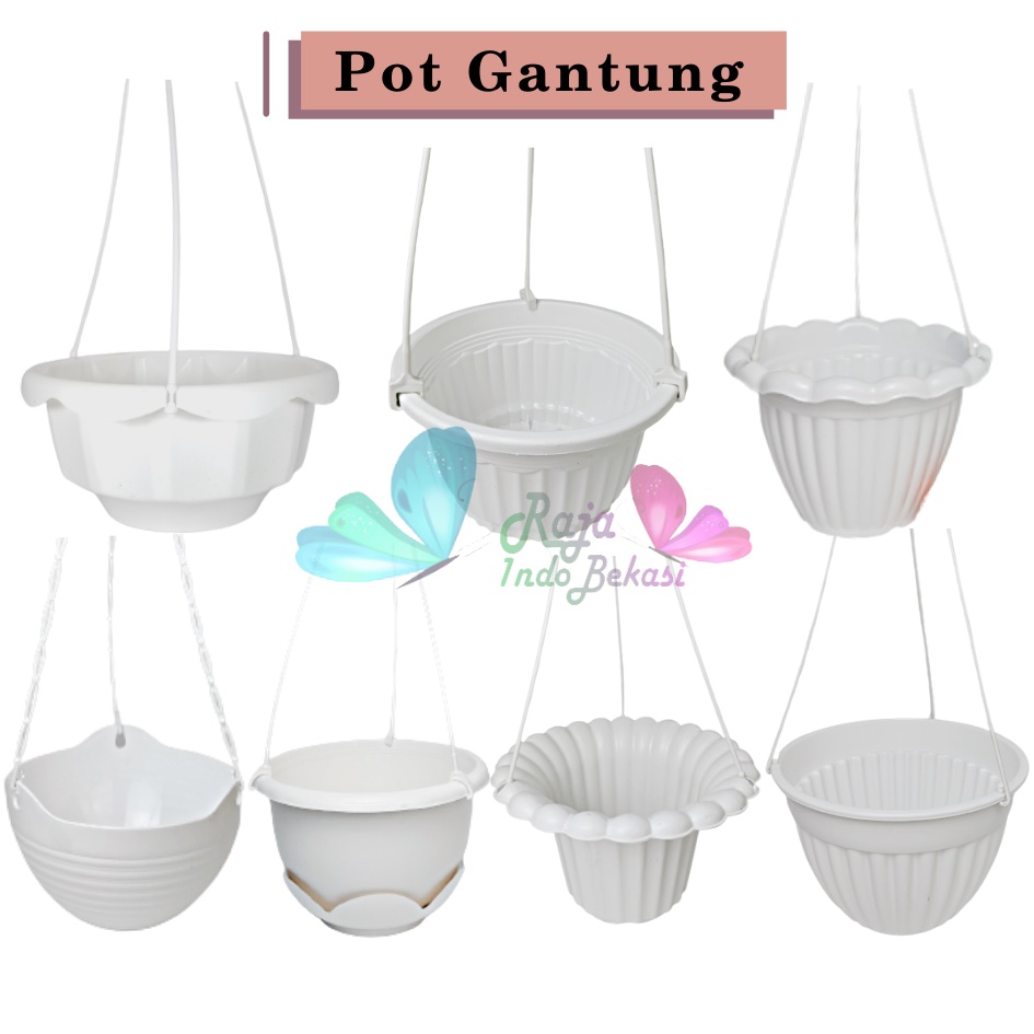 Pot Gantung 20 Putih