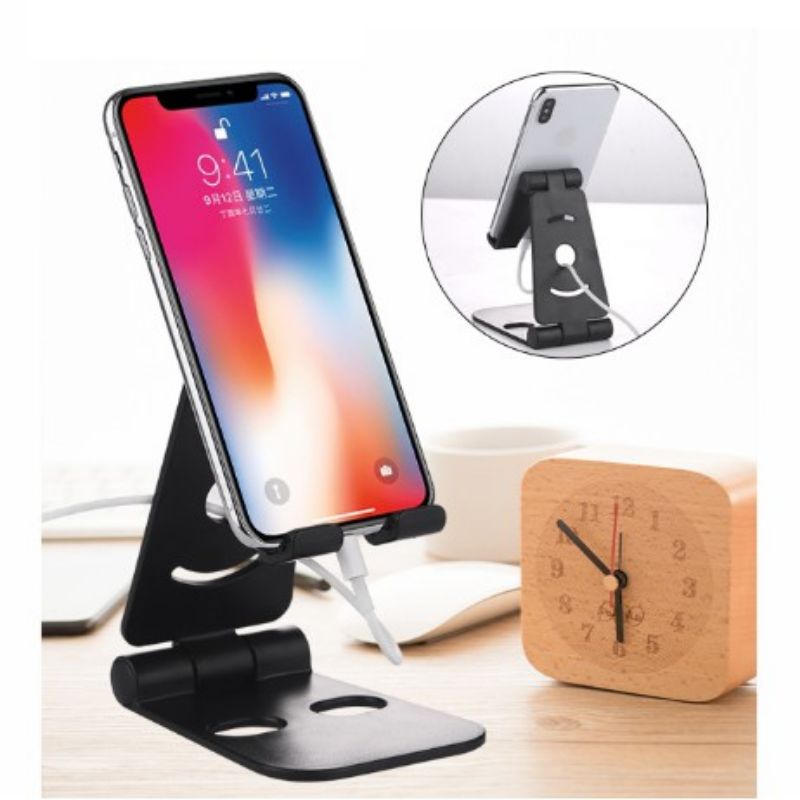 Holder HP Lipat Cas HP Tempat Dudukan Stand HP Ponsel Lipat Portable Serbaguna Folding Bracket Phone Holder &amp; HD23 Phone Stand Holder Dudukan HP