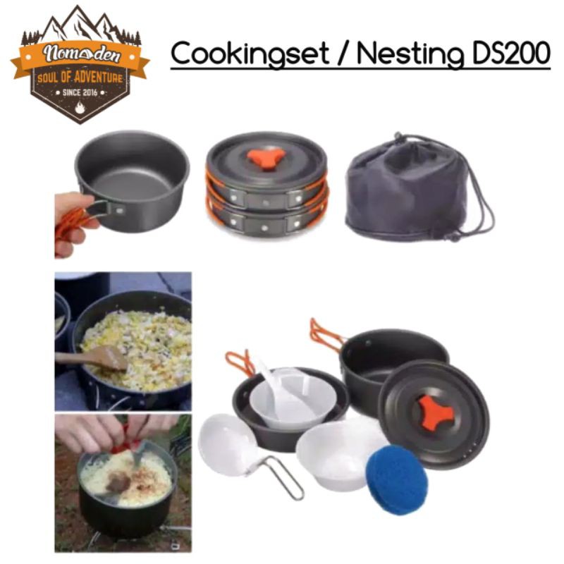 Cookingset Nesting Alat Masak Camping DS200