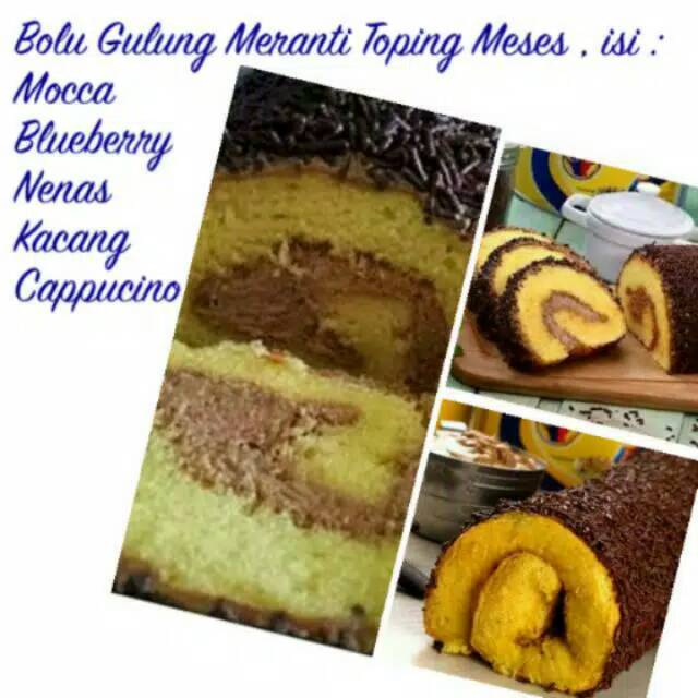 

Bolu gulung meranti toping meses