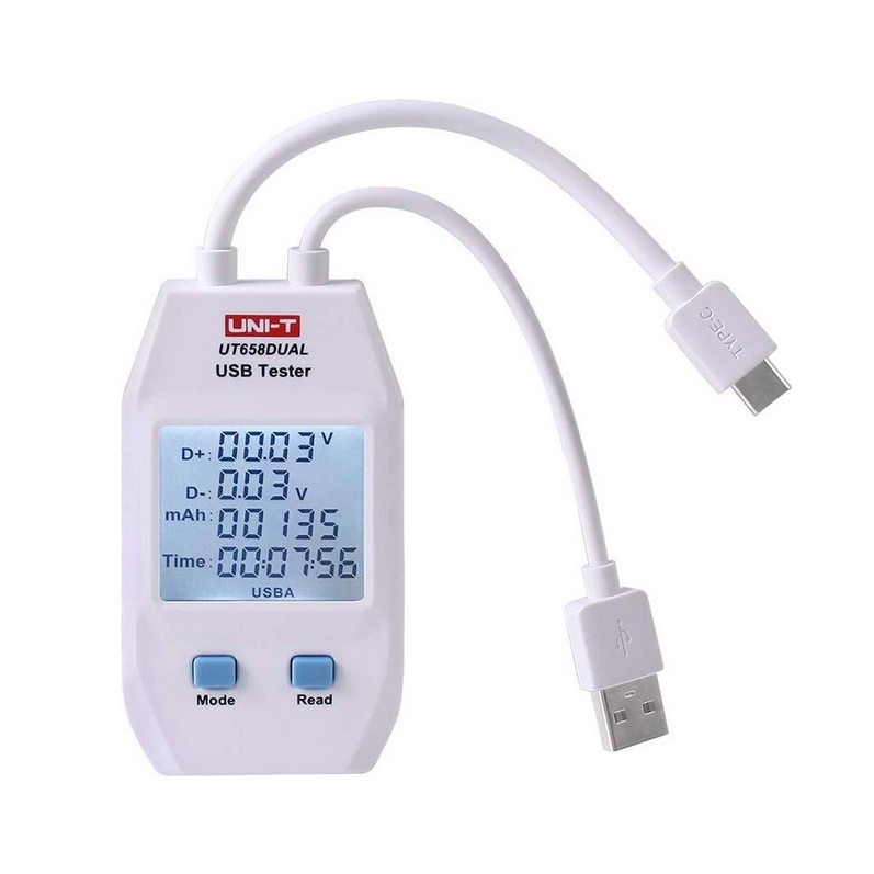 UNI-T UT658DUAL - Portable Dual USB Voltmeter Power Meter Tester