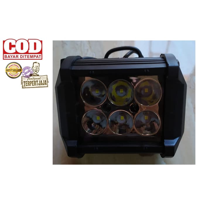 Lampu tembak LED Bar CREE sorot kabut 6 mata worklight Offroad