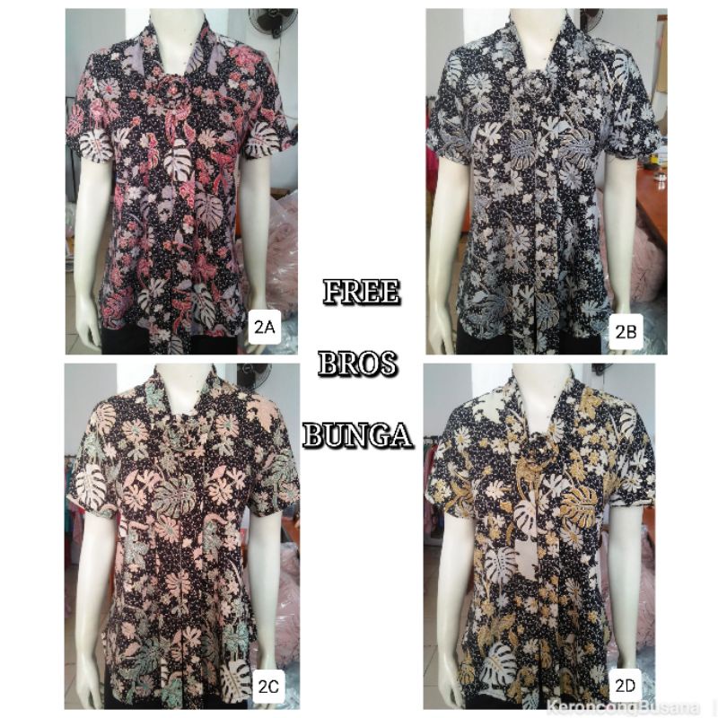 Kebaya Floy motif lengan pendek bahan BSY foil. KeroncongBusana