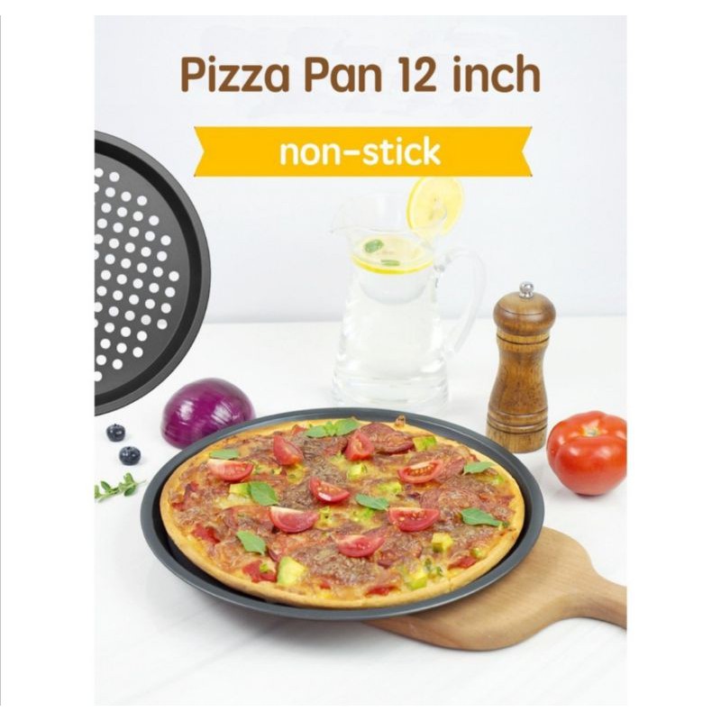 Loyang Pizza 12 inchi Pizza pan lobang anti lengket