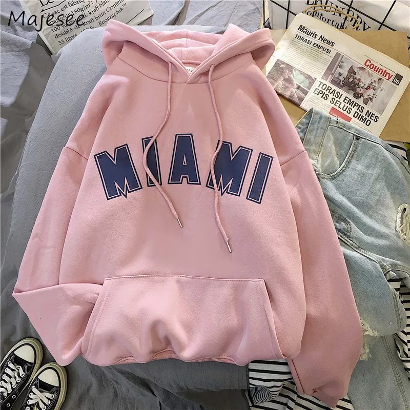 SWEATER HOODIE JEMPER MIAMI UNISEX matt COTTON fleece Premium