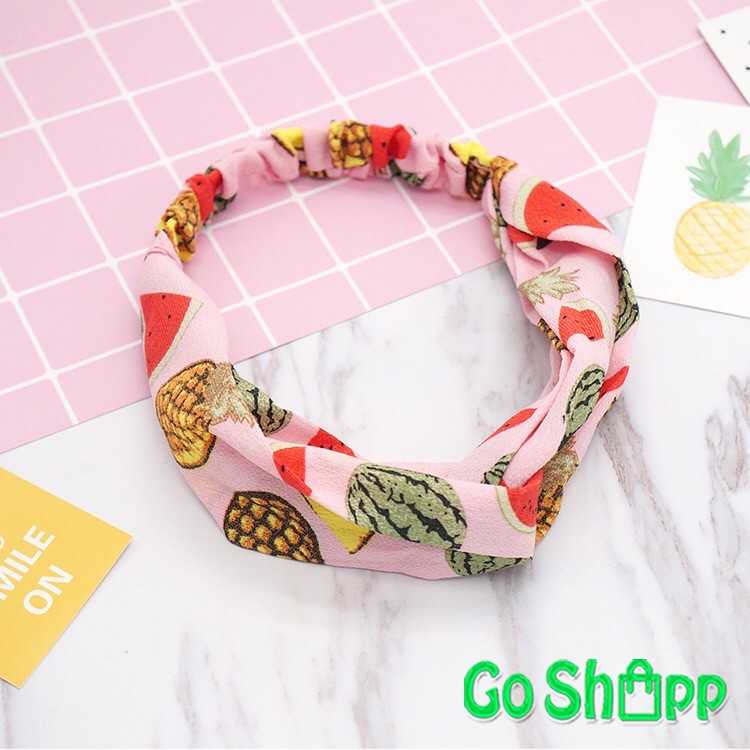 Bando Wanita Motif Buah - Bando Bandana Simpul Ala Korea - Headband - Bando Bandana Import [B03]