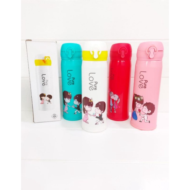 BOTOL MINUM KACA LOVE UK.500ML