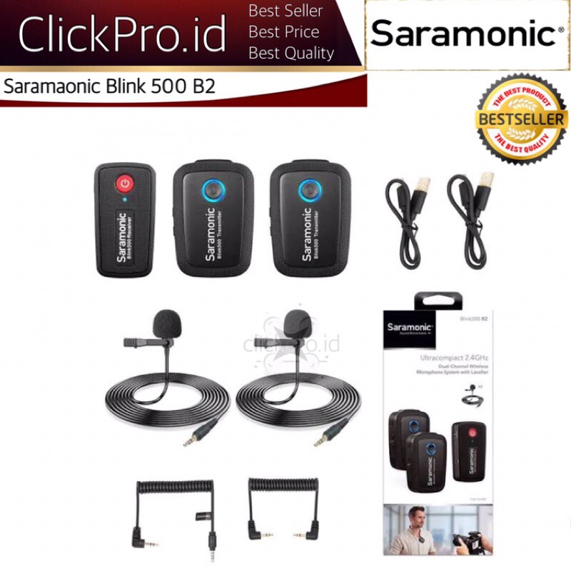 Saramonic Blink 500 B2 TX+TX+RX Wireless Omni Lavarier Microphone