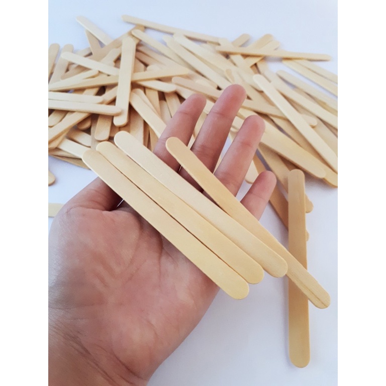 STICK KAYU JUMBO BESAR HALUS / SPATULA KAYU / STICK ICE CREAM / STIK ES KREAM / STIK KAYU UNTUK PRAKARYA BAHAN HALUS