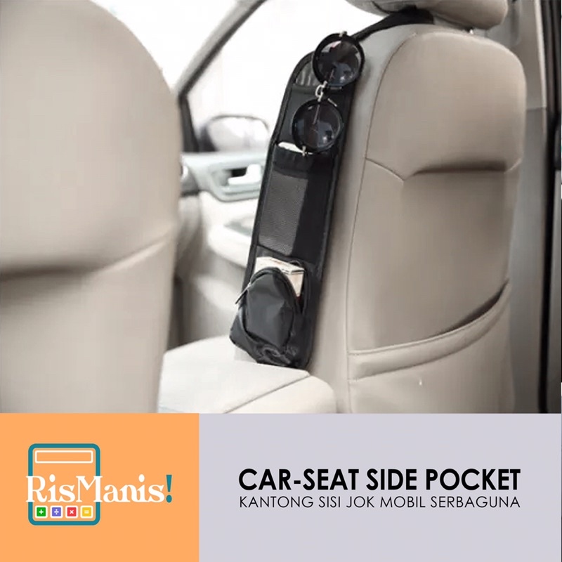 CAR-SEAT SIDE POCKET - Tas Kantong Organizer Sisi Jok Kursi Aksesoris Interior Mobil Rapi Serbaguna