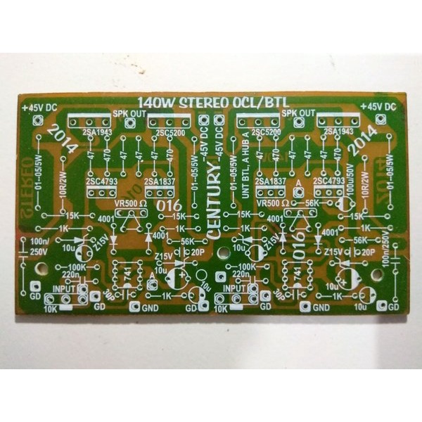 PCB Power Amplifier 140Watt Stereo
