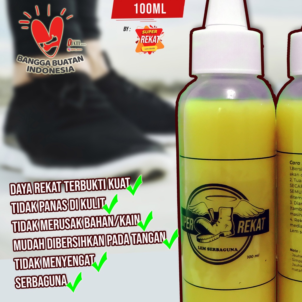 LEM SUPER SEPATU 100ml - PIN SHOES ADHESIVES 100ml PEREKAT CANVAS SUEDE LEATHER VANS CONVERSE ADIDAS