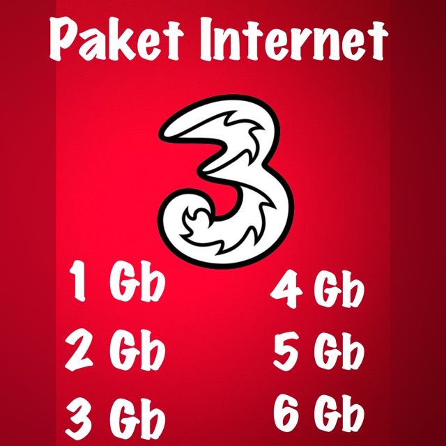 Paket internet Three Tri tanpa ongkos kirim