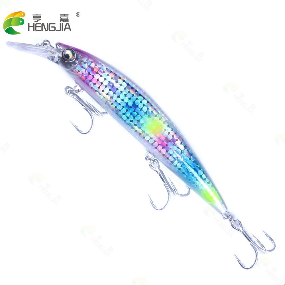 HENGJIA 1 Pieces New Sinking Minnow Umpan Pancing 130mm 36g/39g Swimbait Fishing Lure Bass Wobbler Ikan Kecil Kail 3X strong Memancing Kait