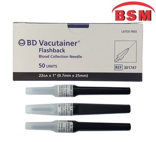 BD Vacutainer Needle Flashback Jarum  Vacutainer 22 GA 