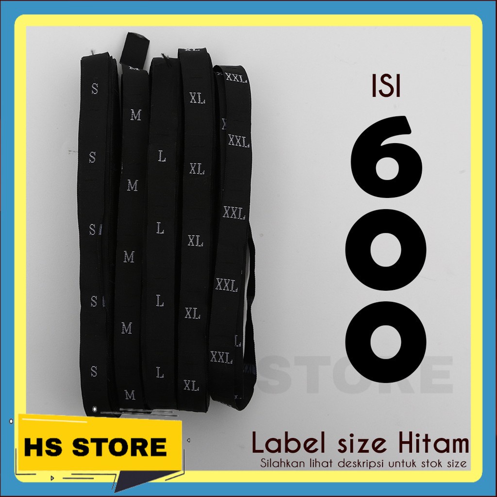 

LABEL SIZE BORDIR HITAM ISI 600 PCS